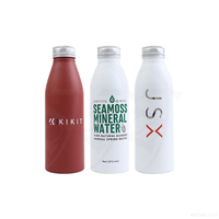 Bouteille d'eau en aluminium de qualité alimentaire personnalisée de 250 ml, 500 ml, 750 ml, 1000 ml, bouteille de boisson, bouteille de café, de bière, de soda avec bouchon à vis antivol