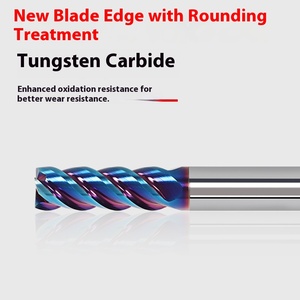 Fraise à 4 lames en acier au tungstène à 65 degrés CNC Extended Cutter Nano Blue Altin Special CNC Fraise pour acier inoxydable - Product Image 4