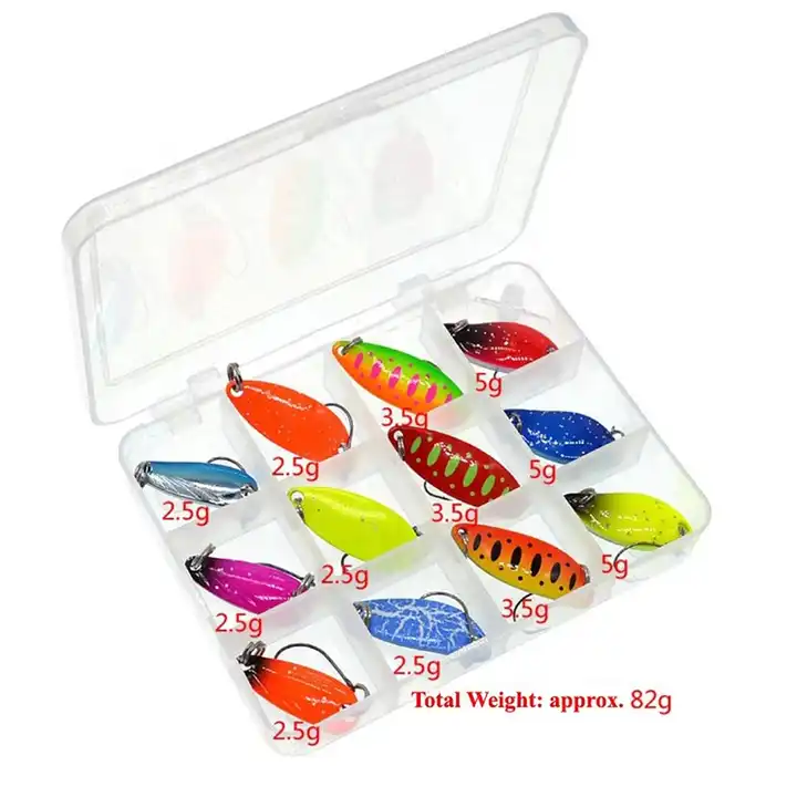 12PCS Multi color Trout Lures Metal