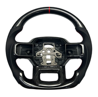 Volant de course en fibre de carbone et cuir, ergonomique, remplacement direct pour cabine de pick-up Raptor F150