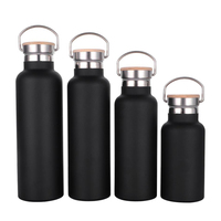 Bouteille d'eau sport isotherme en acier inoxydable à double paroi, personnalisable, portable, à large ouverture, avec différents couvercles, vente en gros