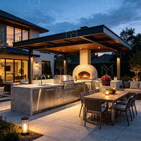 Sistema de Cocina Integrado para Exteriores de Primera Calidad, Gabinetes de Cocina Personalizados, Estructura de Acero Inoxidable y Aluminio, Fabricante OEM para Jardín y Patio
