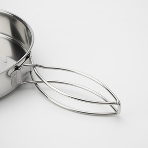 Ensemble de casseroles en acier inoxydable 4 pièces, ensemble de cuisine portable pliable pour le camping en plein air - Product Image 4