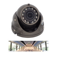 Caméra de vision nocturne infrarouge hémisphérique HD compacte en métal pour l'intérieur des bus, fourgons et voitures, avec aide au recul sonore intégrée