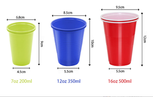 Custom Colored Eco-Friendly Durable Disposable PP <strong>Plastic</strong> 16oz Party <strong>Cups</strong> with Brand Logo Red Bar <strong>Cup</strong> - Product Image 4