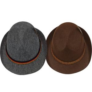 Sombrero de Fieltro Bávaro Tirolés Unisex, Accesorio de Disfraz para Festival de Cerveza Alemán, Adorno de Cuerda Colorida Ajustable, Venta al Por Mayor - Product Image 1