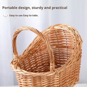 <span class=keywords><strong>Cesto</strong></span> Pieghevole in Vimini Naturale Eco-Friendly Stile Ins, Moderno, per Giocattoli e Oggetti, Ideale per Oggetti di Scena Fotografici Domestici - Product Image 4