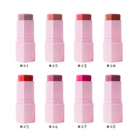 Palette de blush minéral crème mat et scintillant en forme de cœur, sous marque privée, en gel, stick de blush pour les joues, maquillage sans logo, faible MOQ