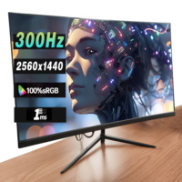 Offres Spéciales effets de rétroéclairage colorés 2560*1440 moniteur d'écran Ips moniteur de jeu 300/240/180/165/100hz 24/27/32 pouces 2K/4K