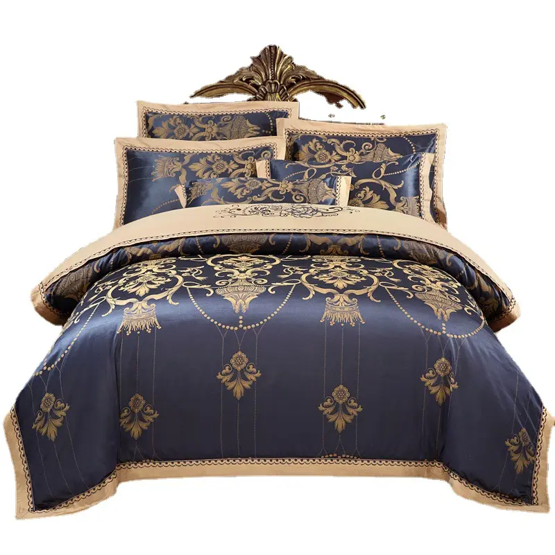 4 Pieces Luxury Queen King Sprei Draps En Coton Bedset Housse De Couette Cotton Comforter Bedding Set For Home