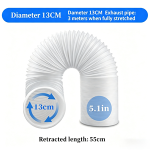 [Produit transfrontalier très vendu] Climatiseur mobile portable 13 cm, conduit d'évacuation de 3 m, tuyau d'évacuation télescopique de 5,1 pouces - Product Image 4