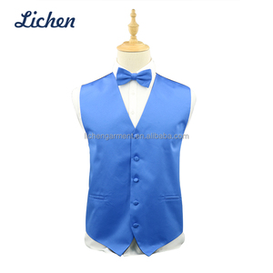 Set da Uomo in Due Pezzi per Matrimonio, Vendita Calda, Gilet <span class=keywords><strong>e</strong></span> <span class=keywords><strong>Papillon</strong></span> in Tinta Unita - Product Image 2