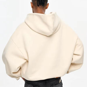 Sudadera con capucha corta personalizada DiFan, estilo oversize, 500 g/m², con estampado puff, de felpa francesa, capucha <span class=keywords><strong>grande</strong></span>, peso pesado - Product Image 1