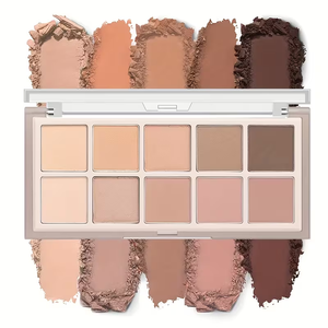 Paleta de Sombras de Ojos de 10 Colores: Rosa, Marrón, Negro Ahumado, Mate, para Contorno Facial, <span class=keywords><strong>Dorado</strong></span>, Gris, Marrón Tierra - Product Image 2