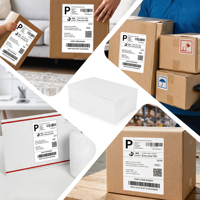 Étiquettes d'expédition Fanfold 4x6, 500 unités, thermiques directes pour une étiquetage efficace