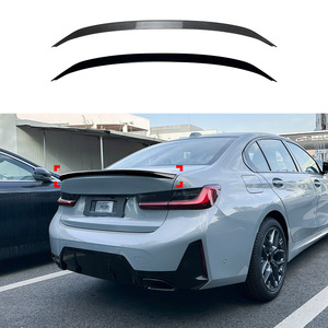 Bmw Rear Spoiler Piano <b>Black</b> Carbon Fiber Texture Abs Material Ducktail <b>Trunk</b> Lip For 3 Series G20 2019+ - Product Image 1