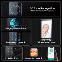 Serrure intelligente Tuya avec reconnaissance faciale, serrure biométrique WiFi, empreinte digitale, carte, mot de passe, clé, code anti-espionnage, contrôle par application