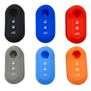 Silicone <strong>Car</strong> Remote Key Fob Cover Case Fit for <strong>Fiat</strong> 500 Ducato Panda <strong>Bravo</strong> 2 Lancia Musa Grande Punto <strong>Car</strong> Key <strong>Accessories</strong> - Product Image 1