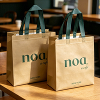 Ecologische open top non-woven boodschappentas, draagtas met aangepaste bedrukking, herbruikbare boodschappentas voor supermarktpromotie