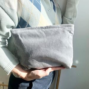 Bolsa de Maquillaje Grande de Pana Personalizada en Varios Colores con Cierre, Bolsa de Almacenamiento de Cosméticos de Moda para Mujer, Bolsas Organizadoras de Viaje - Product Image 6