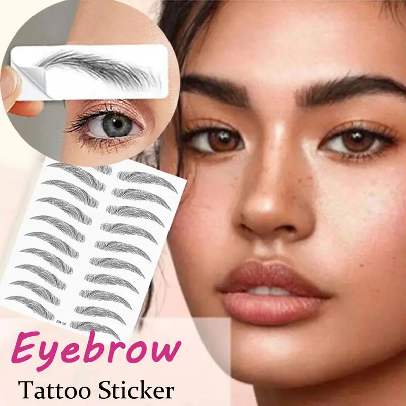 6D Wenkbrauwen Sticker Water Transfer Haar-Achtige Eye Brow Tattoo Stickers Langdurige Valse Wenkbrauw Enhancers Eye Brow Cosmetica