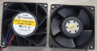 Ventilateur de refroidissement à roulement à billes à flux axial 12V/24V/48V DC 80x80x38mm, haute vitesse, surpression puissante, grand volume d'air, certifié ISO