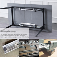 Table console extensible moderne à mécanisme télescopique latéral pour salle à manger, avec plateau coulissant multi-sections
