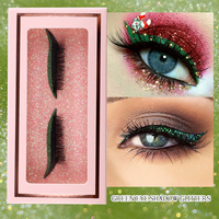Ensemble de Faux Cils et Fard à Paupières Scintillant en Cheveux Synthétiques – Le Must-Have pour les Paresseux – En Stock