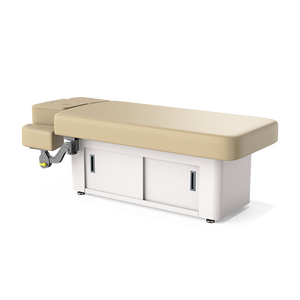 Martini-Salon Luxuriöse Verstellbare Holzrahmen-Kosmetikliege für Körper-Spa, Gesichtsbehandlungen und Massagen mit Aufbewahrungsschrank - Product Image 3