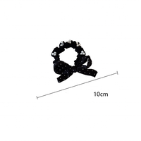 Daou – attaches pour cheveux en Polyester de 10cm, à pois, nœud papillon, perle, élégantes, durables, haute élasticité, accessoires pour cheveux pour femmes et filles, décoration pour cheveux