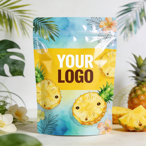 Bolsa con Cierre Ecológica Personalizada para Frutas Deshidratadas y Alimentos para Mascotas, con Rebanadas de Mango, Fresa y Piña - Product Image 1