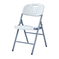 Ensemble de table et chaise de salle à manger blanche pour l'extérieur Plastique pliable pour un rangement facile et une utilisation pratique de la table à manger à bas prix