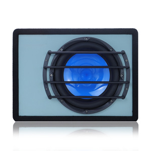 Subwoofer bleu de 10 pouces, 12V, 4 ohms, sensibilité 92 dB, boîte en bois, système audio pour voiture - Product Image 1