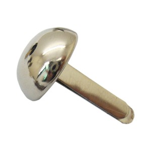 Rivet rond à deux pointes 8x16mm en acier laminé à froid argenté pour sacs et accessoires DIY - Product Image 1