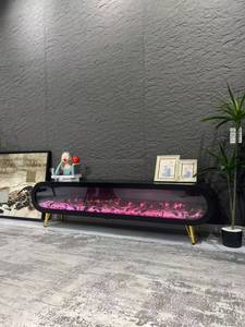 Chimenea Eléctrica de Estilo Antiguo, Rústica y Moderna, de Roble, con Soporte para TV, Inserto de Calefacción Ajustable - Product Image 4