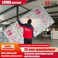 Plaque en alliage d'aluminium Alucobond ACM 3mm 4mm 5mm 6mm Revêtement PVDF Antistatique Ignifuge Moderne Écologique Revêtement mural extérieur