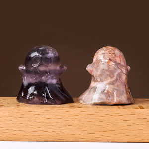 Figura de Fantasma de Cristal Natural, Estatua de Fantasma Tallada a Mano en Piedra Preciosa, Decoración de Halloween, Adorno de Piedra Curativa y Coleccionable - Product Image 3