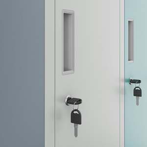 خزانة فولاذية بـ 10 أبواب خزانة معدنية صناعية مع أرجل قائمة للمكتب وورشة العمل وصالة الألعاب الرياضية للموظفين - Product Image 4