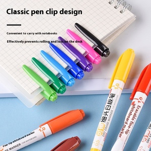 0.5 punta Fine 1MM pittura a punta doppia testa 12 colori colorato lavabile secco cancellabile pennarello per lavagna per bambini - Product Image 2