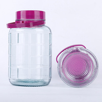 Bocaux de conserve scellés 1L 2L 3L 5L 8L 15L 20L grands bocaux de stockage de cornichons en verre avec couvercle en plastique