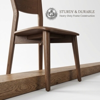 Chaise de salle à manger moderne en bois de chêne massif, durable, écologique, couleur personnalisable pour appartement, maison, hôtel, école et restaurant