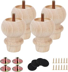 Pieds de meubles <span class=keywords><strong>en</strong></span> <span class=keywords><strong>bois</strong></span> massif sculptés <span class=keywords><strong>en</strong></span> <span class=keywords><strong>bois</strong></span> d'hévéa américain, pieds carrés, pieds <span class=keywords><strong>en</strong></span> forme de calebasse, capitales de colonnes romaines - Product Image 3