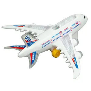 Настраиваемая игрушка самолета Детская электрическая модель самолета авиакомпаний со светящимися пение W248-19 29 см самолета игрушечная Беговая железная дорога