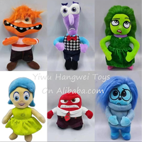 Vente en gros usine : Jouets en peluche Inside Out de 4 et 8 pouces, figurines de dessins animés et de films, poupées, cadeaux pour enfants