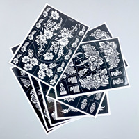 En gros transfrontalier bricolage Art corporel temporaire visage dentelle autocollant conception étanche papier blanc dos main tatouage modèle