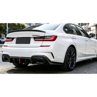 Parachoques Delantero de Fibra de Carbono Estilo Kabur con Luces LED Integradas, Kit de Carrocería para BMW Serie 3 G20 G28 2019-2022