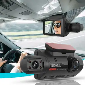 กล้องคู่ Wi-Fi HD กล้องหน้าหลัง2เลนส์เครื่องบันทึก1080P ในรถยนต์เครื่องบันทึก DVR กล้องติดรถยนต์มุมมองกว้างอัตโนมัติในตอนกลางคืน