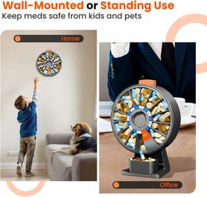 Daviky เครื่องจ่ายยาพลาสติกแบบตั้งบนผนังใช้ได้14วันทุกสัปดาห์ออกแบบโมเดล A-276สำหรับยา - Product Image 3