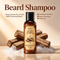Shampooing pour barbe parfumé pour hommes, lavage nourrissant pour barbe, nettoyant anti-démangeaisons, produit de soin quotidien pour la barbe