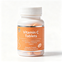 Étiquettes de bouteilles de compléments alimentaires Haoxuan OEM, film mat argenté, autocollants imperméables pour l'emballage des vitamines et l'affichage en magasin